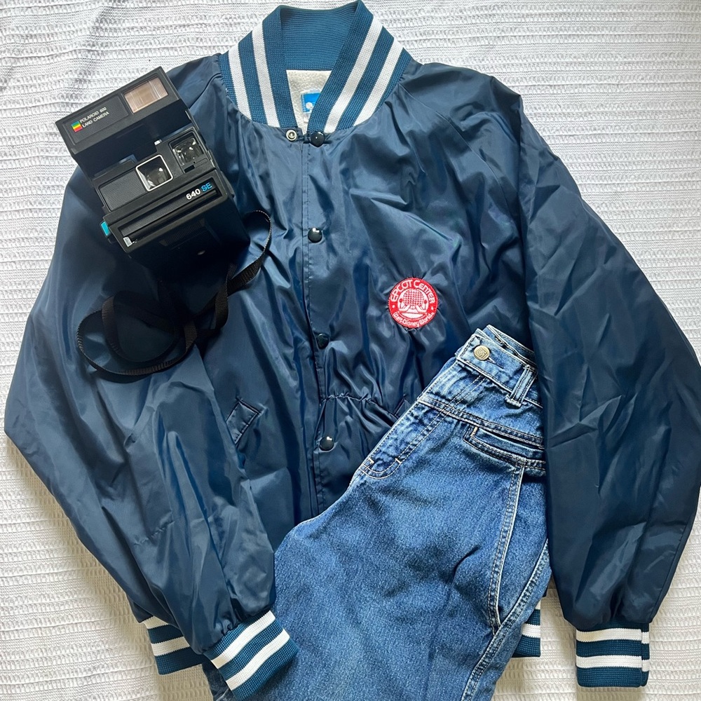 Vintage ‘80s Walt Disney World Epcot Center varsity style bomber jacket